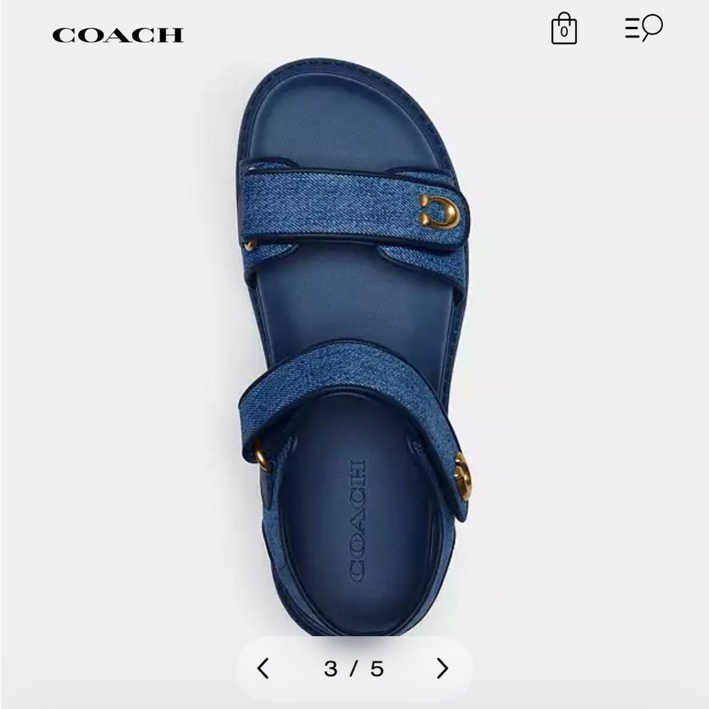 Coach Brynn Sandals in Blue - Picture 3 of 7